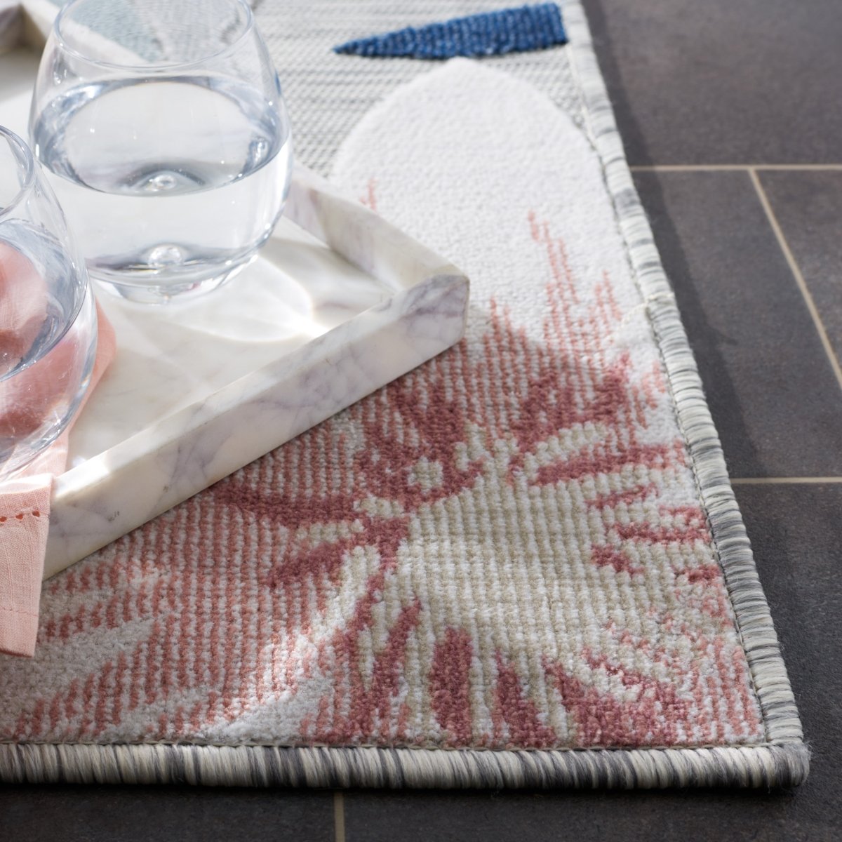 Safavieh Cabana Cbn454G Grey/Rust Rug.