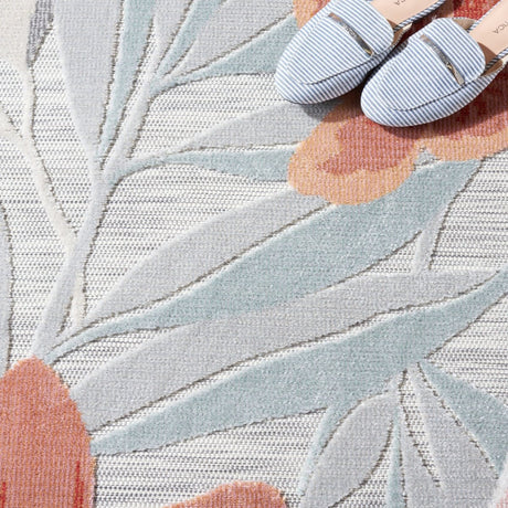 Safavieh Cabana Cbn454G Grey/Rust Rug.