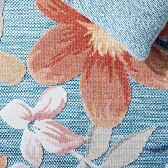 Safavieh Cabana Cbn454J Aqua/Rust Rug.