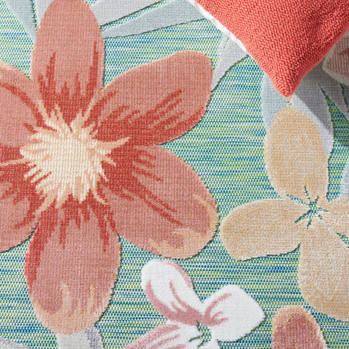 Safavieh Cabana Cbn454Y Green/Rust Rug.