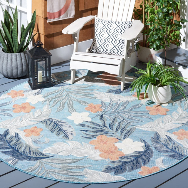 Safavieh Cabana Cbn456M Blue/Grey Rug.