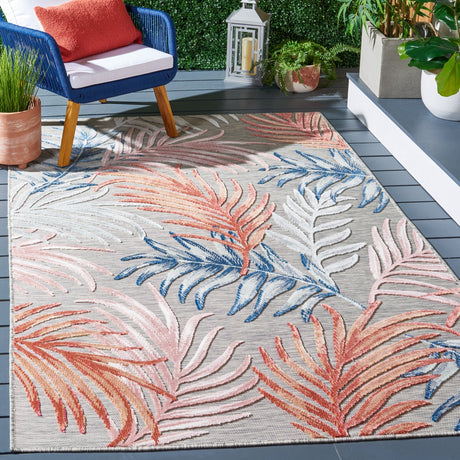 Safavieh Cabana Cbn458F Grey/Rust Rug - Safavieh - cbn458f - 4