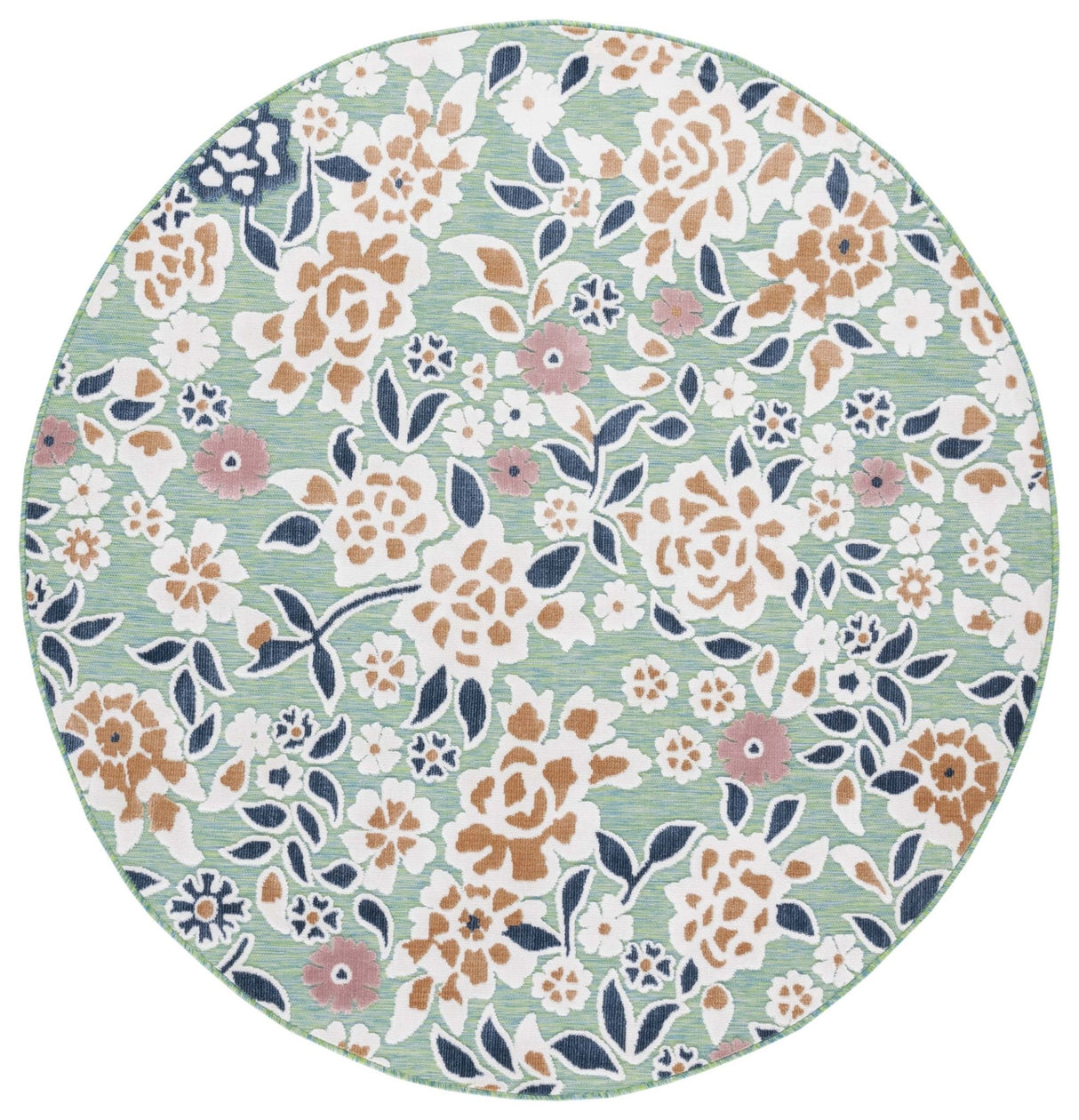 Safavieh Cabana Cbn485N Green/Navy Rug - Safavieh - cbn485n - 7r