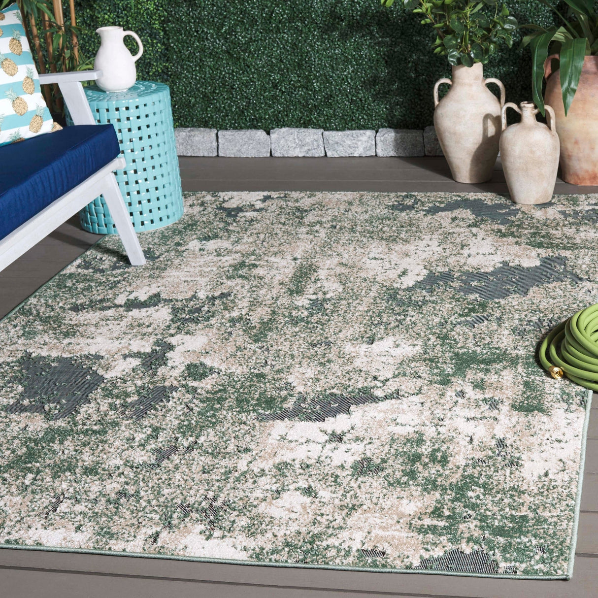 Safavieh Cabana Cbn630Y Green/Ivory Rug - Safavieh - cbn630y - 4