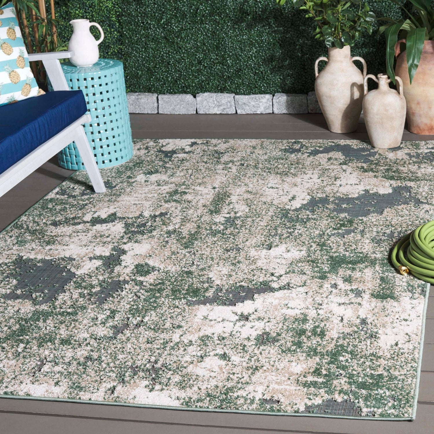 Safavieh Cabana Cbn630Y Green/Ivory Rug - Safavieh - cbn630y - 4