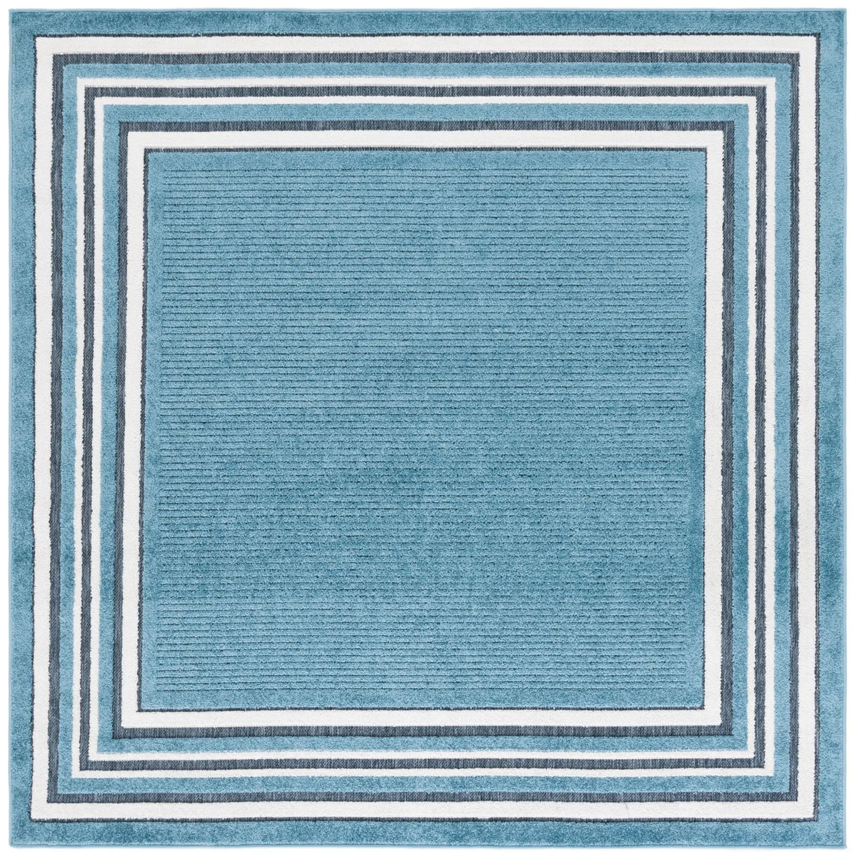 Safavieh Cabana 6'-7" x 6'-7" Rug in Turquoise / Ivory
