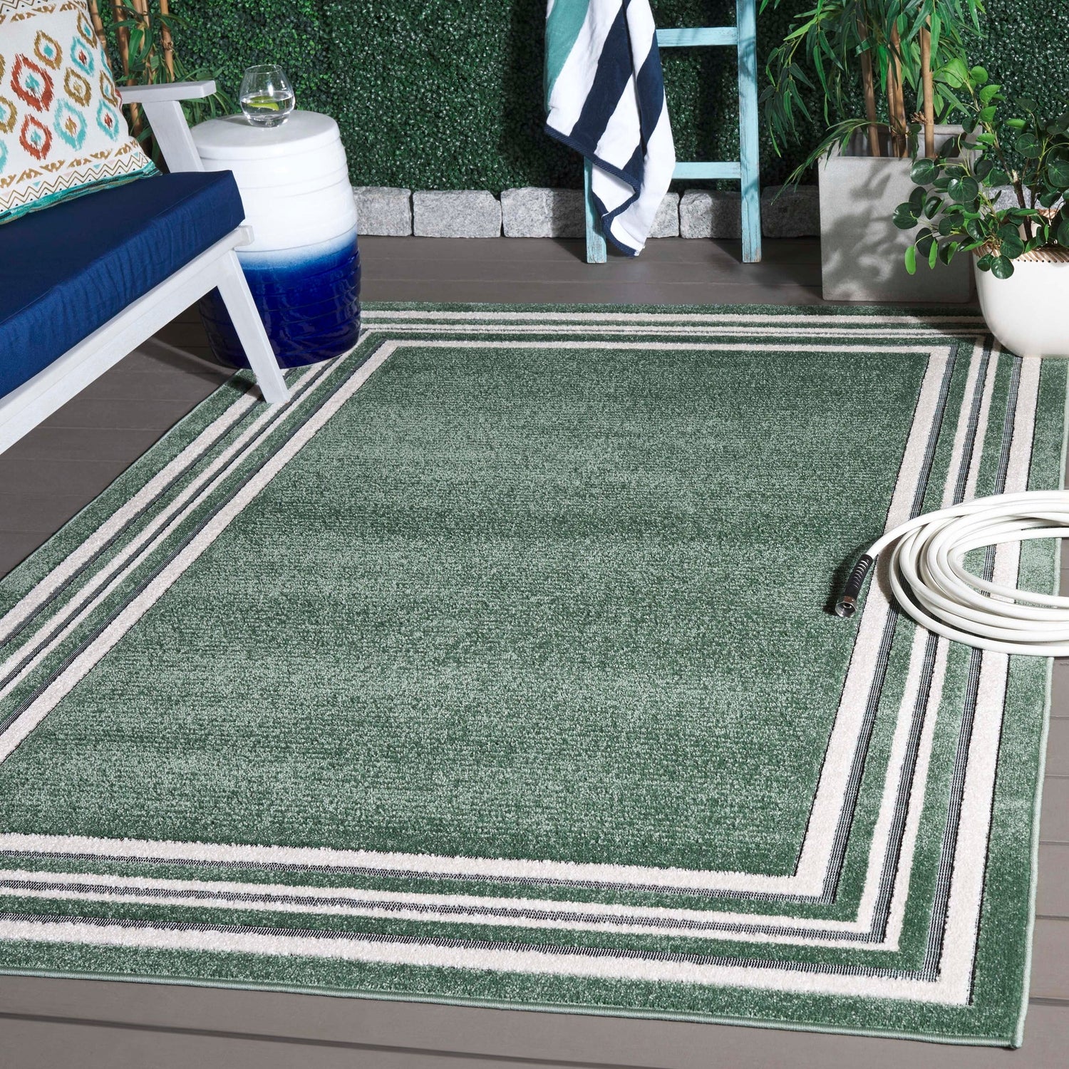 Safavieh Cabana Cbn634Y Green/Ivory Rug - Safavieh - cbn634y - 4
