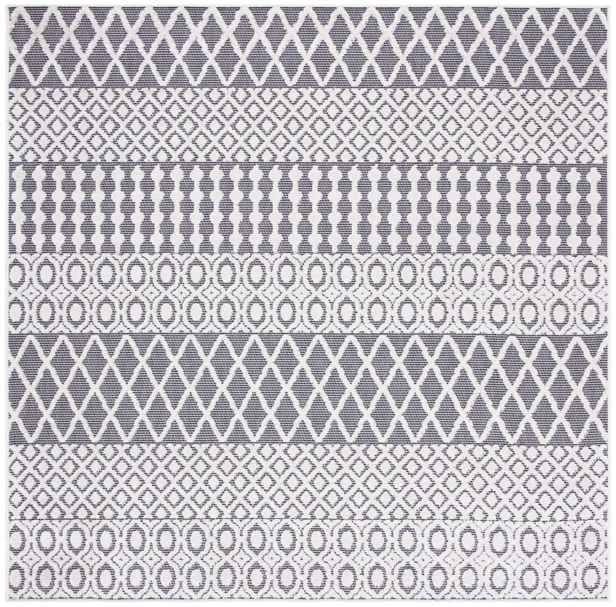 Safavieh Cabana Cbn652A Ivory/Grey Rug - Safavieh - cbn652a - 7sq