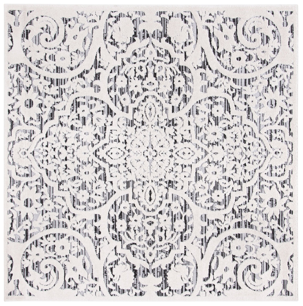 Safavieh Cabana Cbn656A Ivory/Grey Rug - Safavieh - cbn656a - 7sq