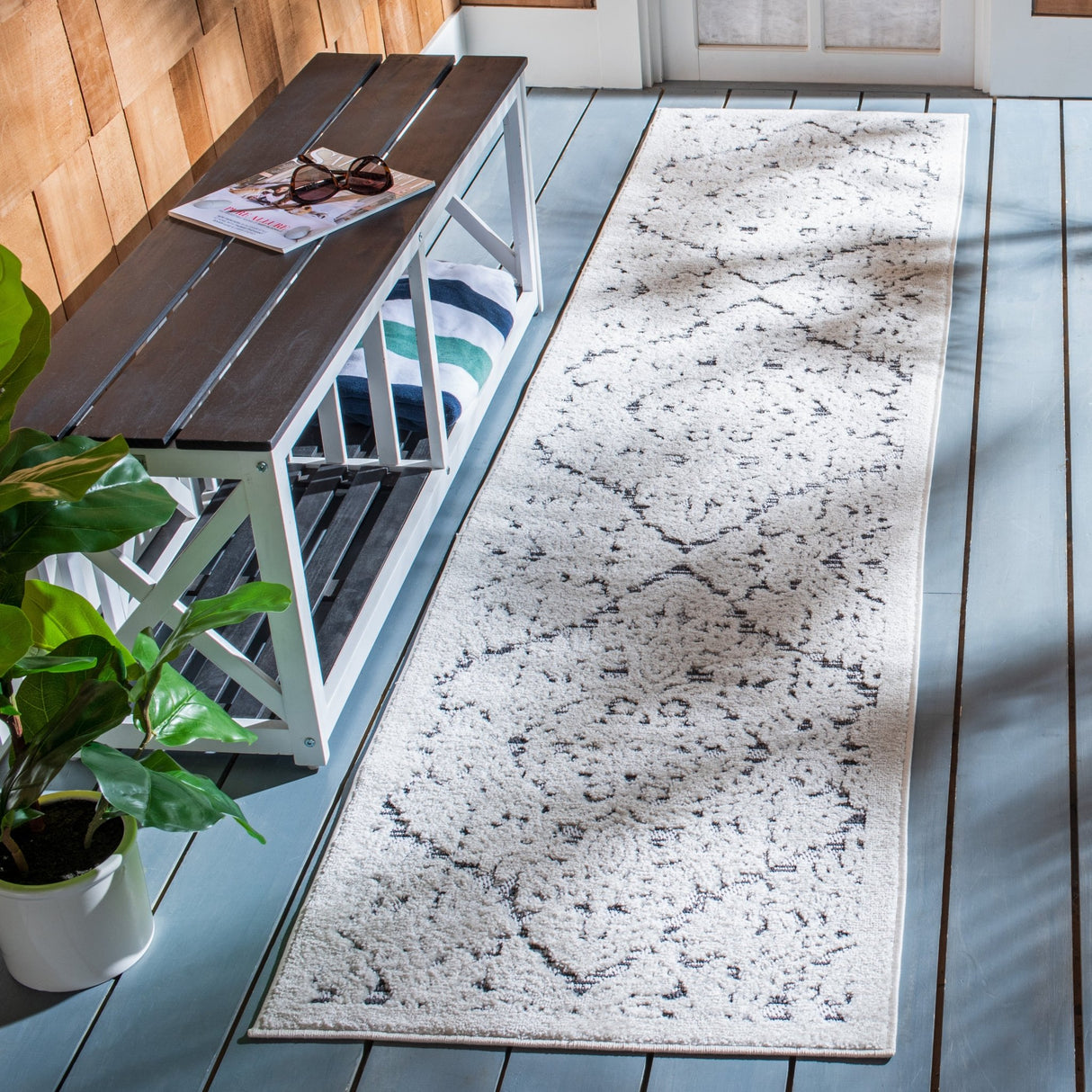 Safavieh Cabana Cbn660A Ivory/Grey Rug - Safavieh - cbn660a - 7r