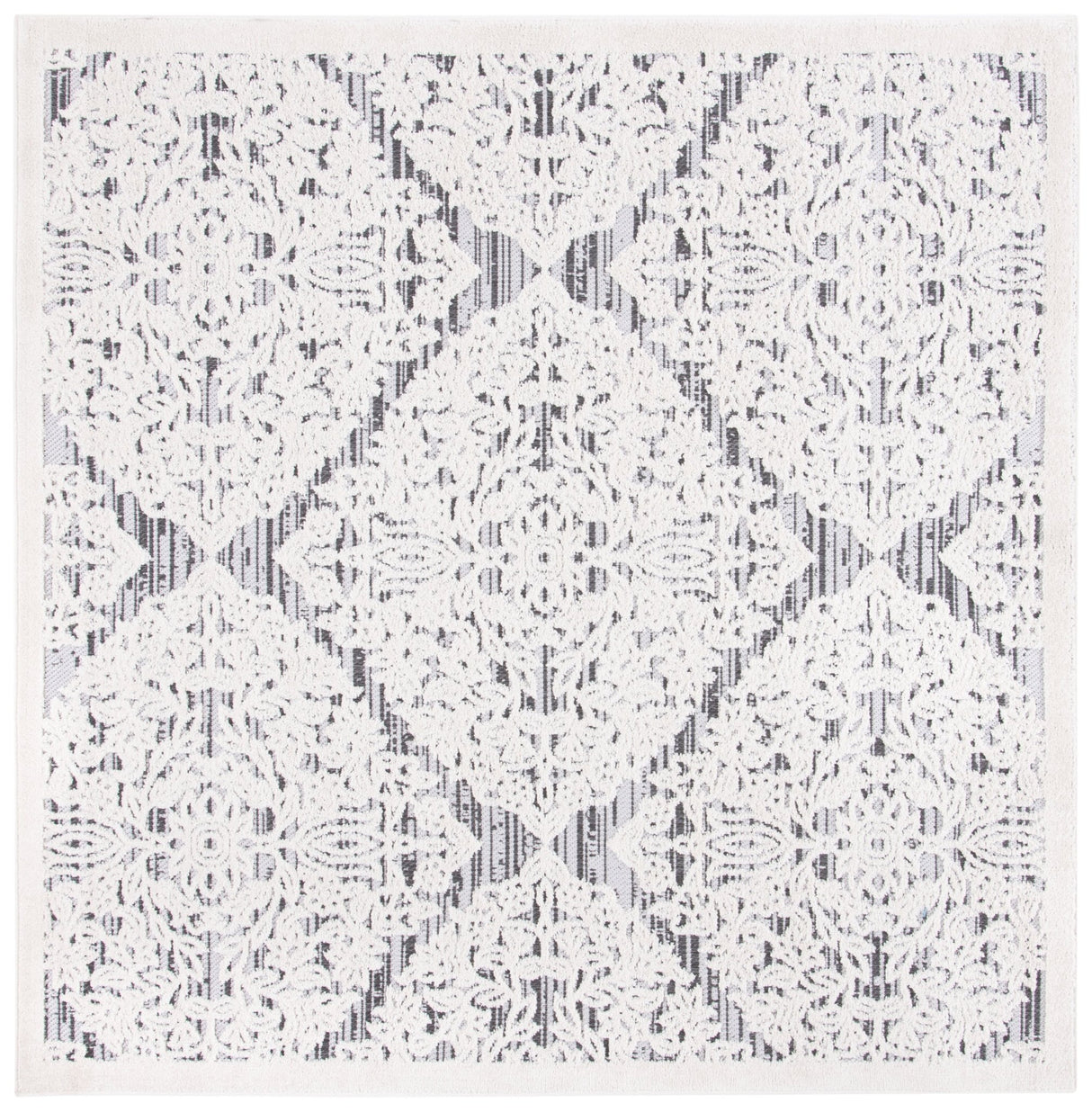 Safavieh Cabana Cbn660A Ivory/Grey Rug - Safavieh - cbn660a - 7sq