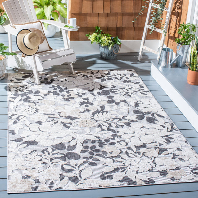 Safavieh Cabana Cbn672A Ivory/Charcoal Rug - Safavieh - cbn672a - 7sq