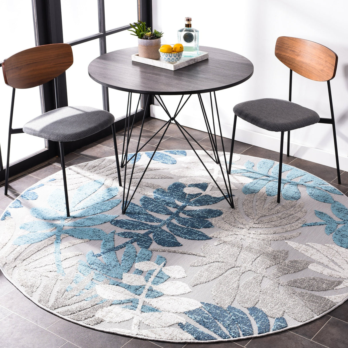 Safavieh Cabana Cbn814F Grey/Blue Rugs - Safavieh - cbn814f - 3r