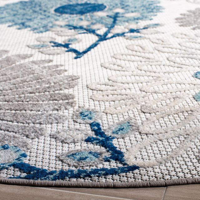 Safavieh Cabana Cbn832F Grey/Blue Rug - Safavieh - cbn832f - 7sq