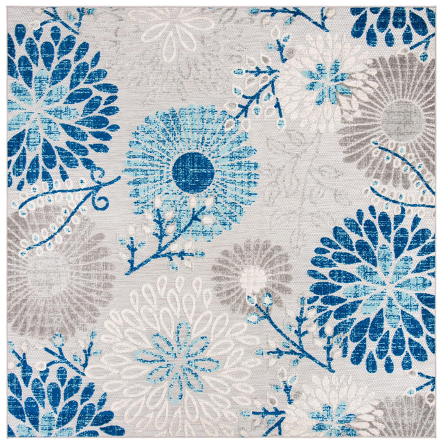 Safavieh Cabana Cbn832F Grey/Blue Rug - Safavieh - cbn832f - 7sq