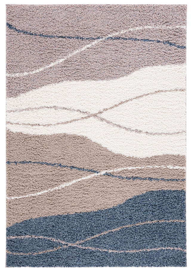 Safavieh Calico Shag Clc108E Taupe/Blue Rug - Safavieh - clc108e - 4
