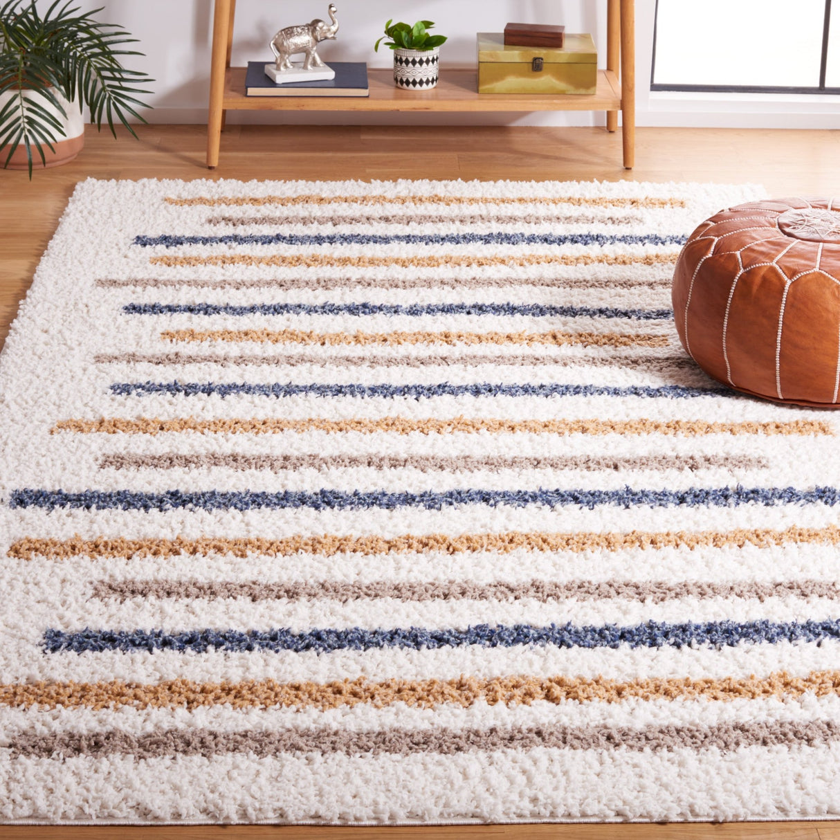 Safavieh Calico Shag Clc110A Ivory/Gold Rug - Safavieh - clc110a - 4