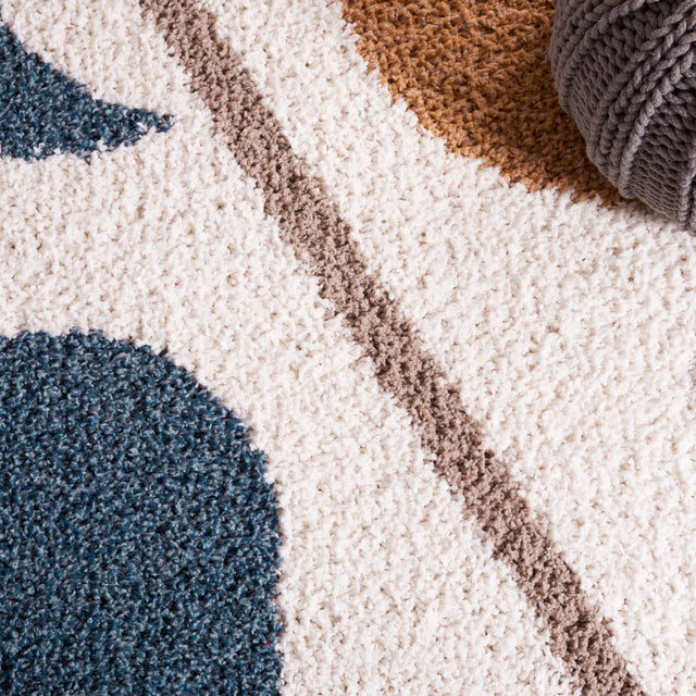 Safavieh Calico Shag Clc114A Ivory/Blue Rug - Safavieh - clc114a - 28