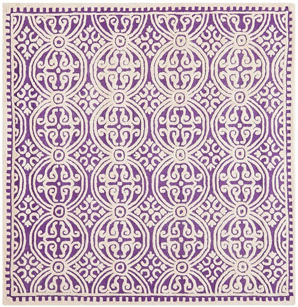 Safavieh Cambridge Cam123K Purple / Ivory Rugs - Safavieh - cam123k - 4sq