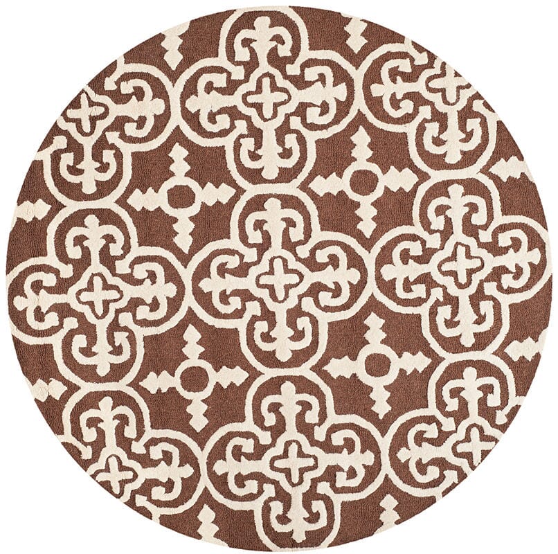 Safavieh Cambridge Cam133H Dark Brown / Ivory Rugs - Safavieh - cam133h - 6r