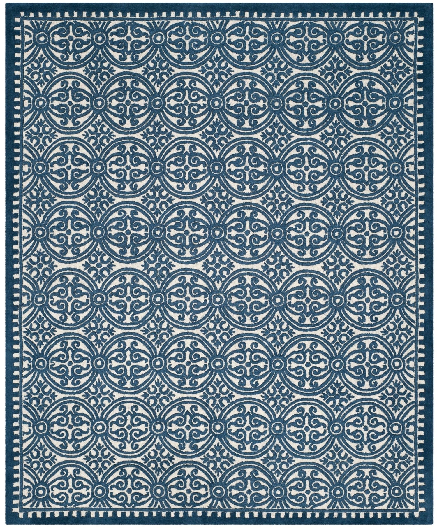 Safavieh Cambridge Cam232B Ivory/Navy Rug - Safavieh - cam232b - 4r
