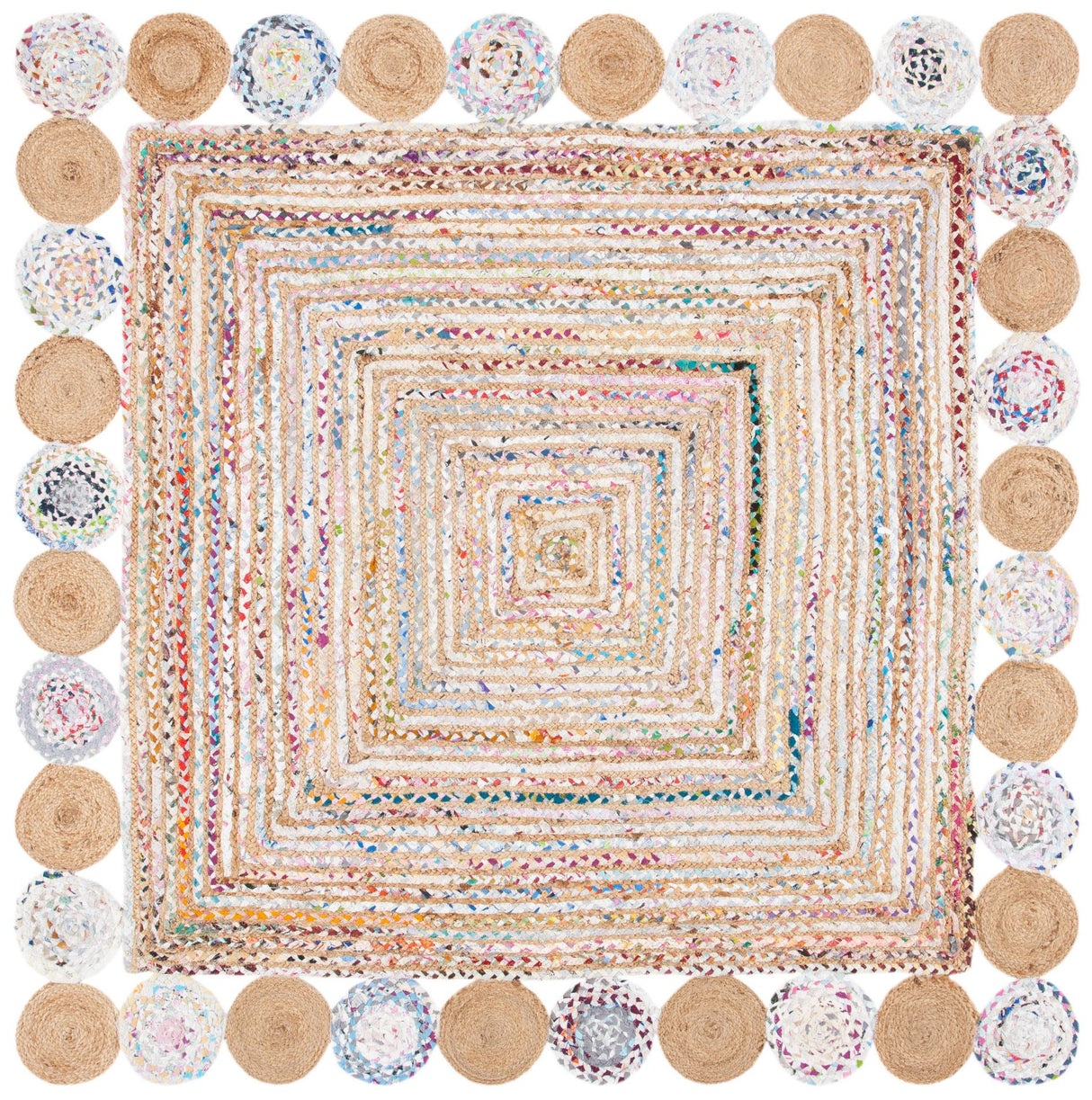 Safavieh Cape Cod Cap201B Beige/Multi Rug - Safavieh - cap201b - 6sq