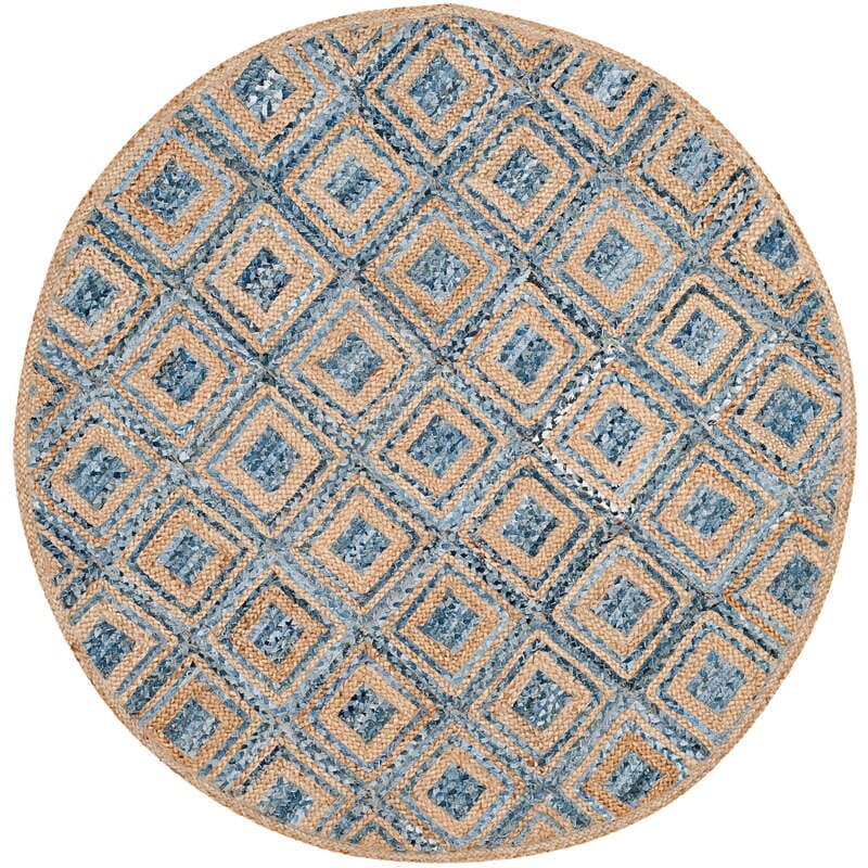 Safavieh Cape Cod Cap354A Natural / Blue Rugs - Safavieh - cap354a - 8r