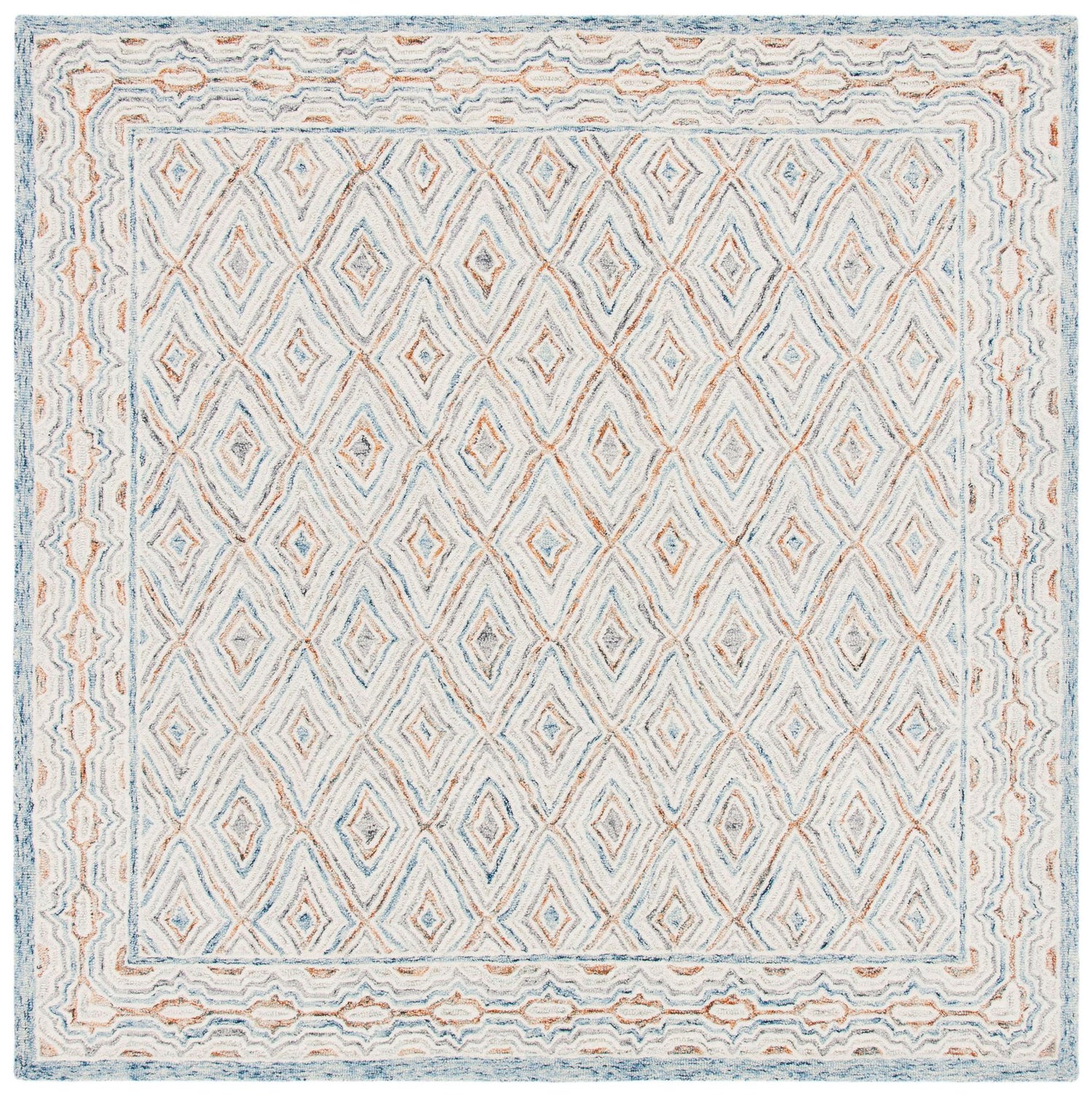 Safavieh Capri Cpr217M Blue/Rust Rugs - Safavieh - cpr217m - 7sq
