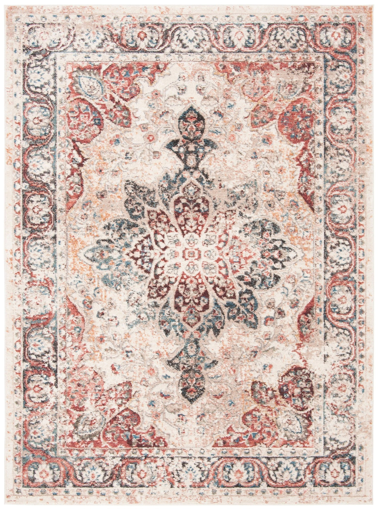 Safavieh Carlyle Cyl215B Ivory/Burgundy Rug - Safavieh - cyl215b - 24