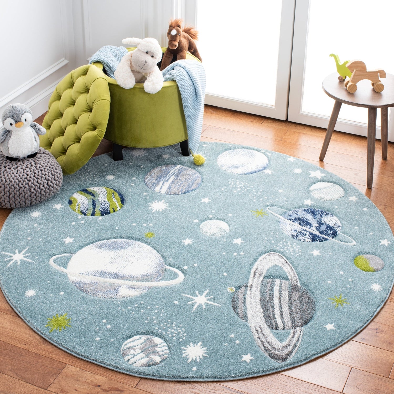 Safavieh Carousel Kids Crk103J Teal/Ivory Rug - Safavieh - crk103j - 5r