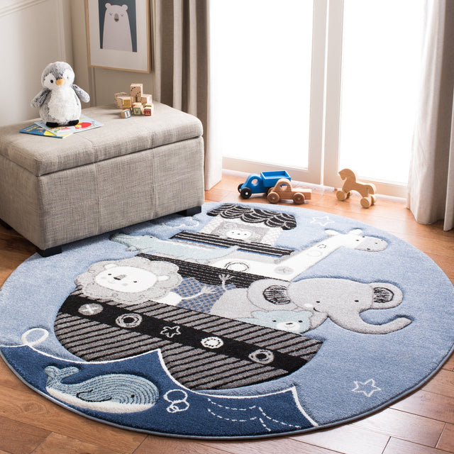 Safavieh Carousel Kids Crk121B Blue/Grey Rug - Safavieh - crk121b - 3r