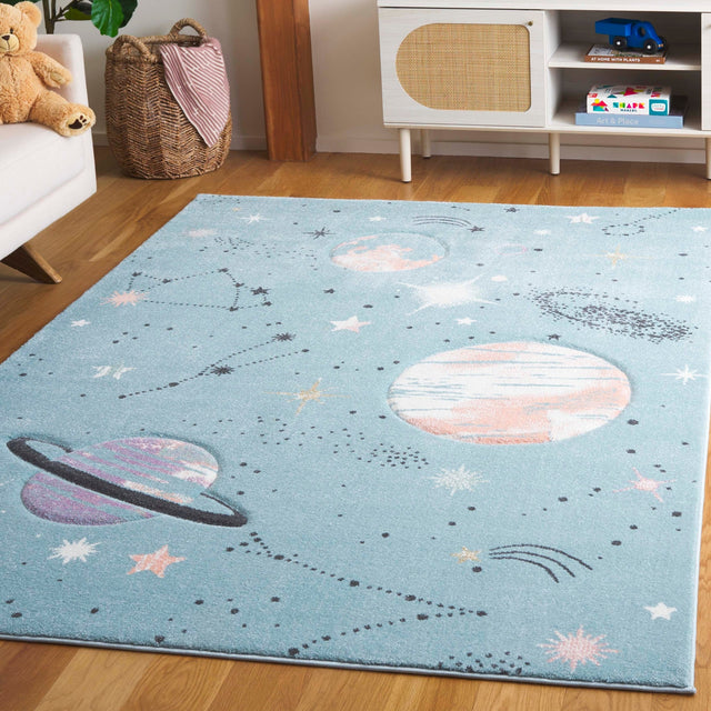 Safavieh Carousel Kids Crk122W Teal/Orange Rug - Safavieh - crk122w - 2