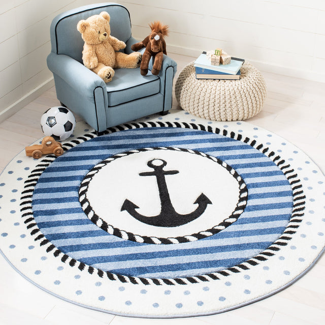 Safavieh Carousel Kids Crk124N Navy/Ivory Rugs - Safavieh - crk124n - 3r