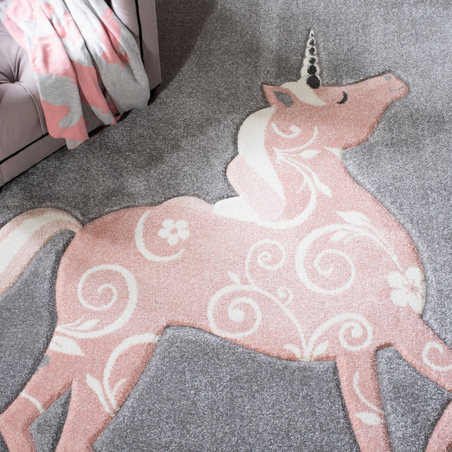 Safavieh Carousel Kids Crk163F Grey/Pink Rugs - Safavieh - crk163f - 3r