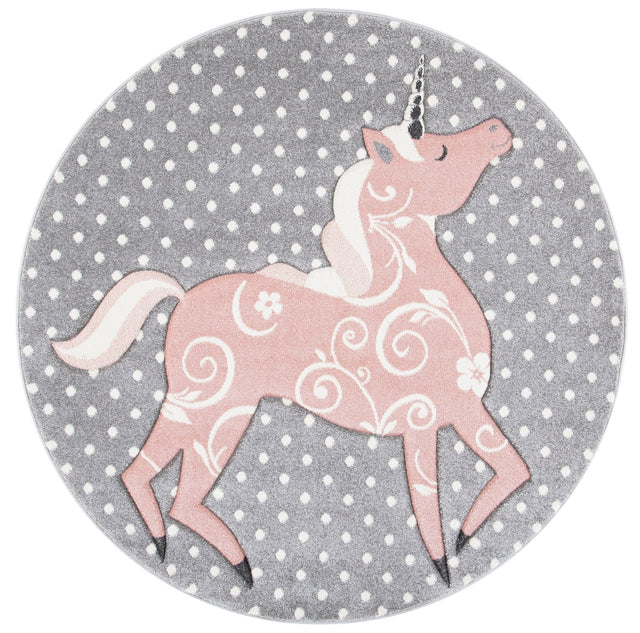 Safavieh Carousel Kids Crk163G Grey/Ivory/Pink Rugs - Safavieh - crk163g - 3r