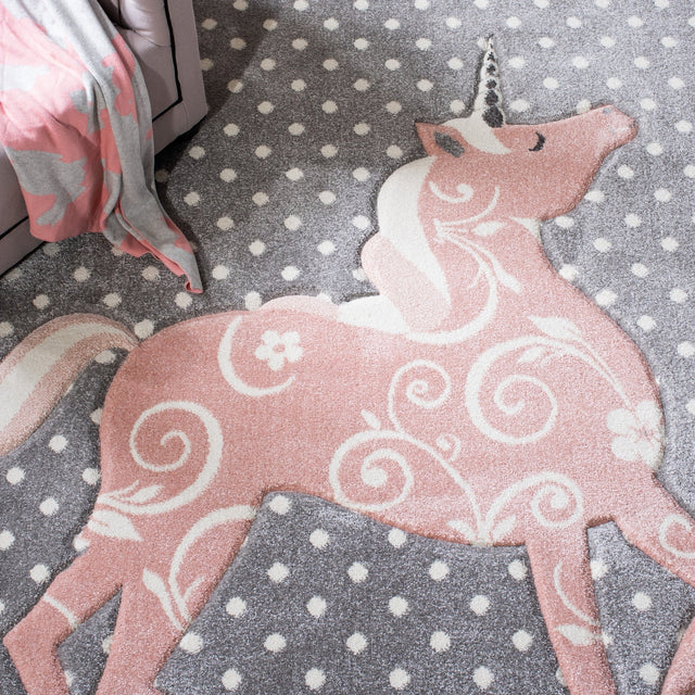 Safavieh Carousel Kids Crk163G Grey/Ivory/Pink Rugs - Safavieh - crk163g - 3r