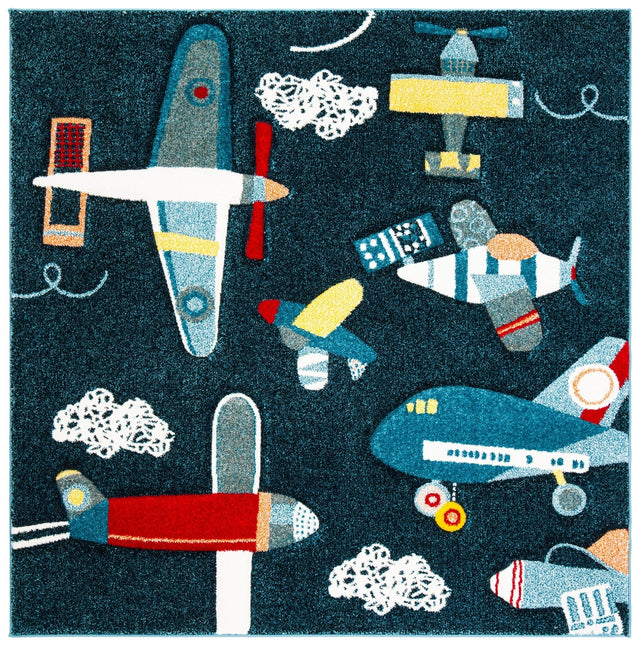 Safavieh Carousel Kids Crk167N Navy/Ivory Rug - Safavieh - crk167n - 3sq