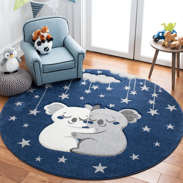 Safavieh Carousel Kids Crk195N Navy/Grey Rugs - Safavieh - crk195n - 5r