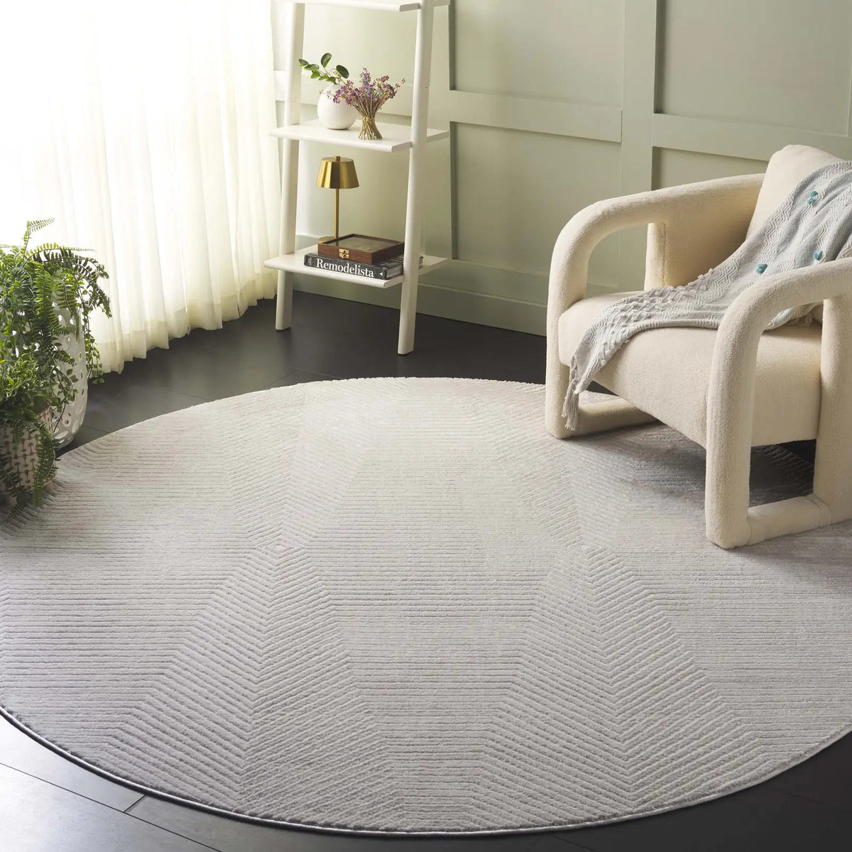 Safavieh Carter 6'-7" x 6'-7" Rug in Ivory / Taupe