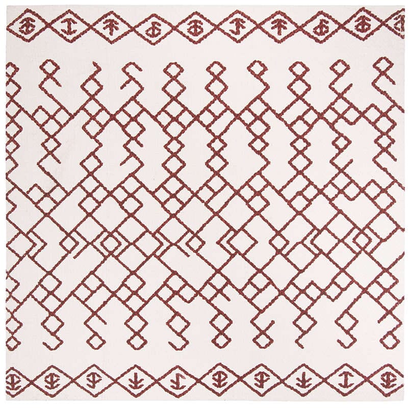 Safavieh Cedar Brook Cdr501D Ivory / Rust Rugs - Safavieh - cdr501d - 6sq