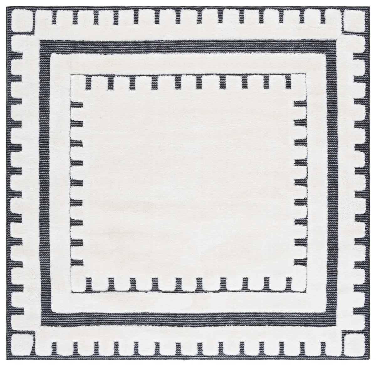 Safavieh Celebrity 800 6'-7" x 6'-7" Rug in Ivory / Black