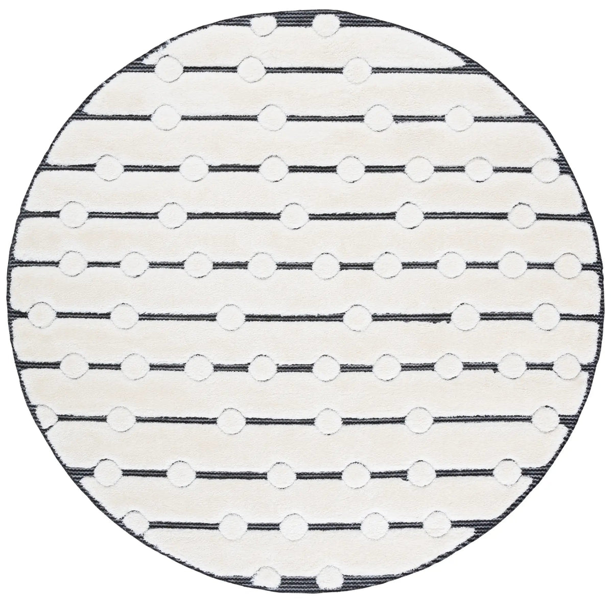 Safavieh Celebrity 800 6'-7" x 6'-7" Rug in Ivory / Black