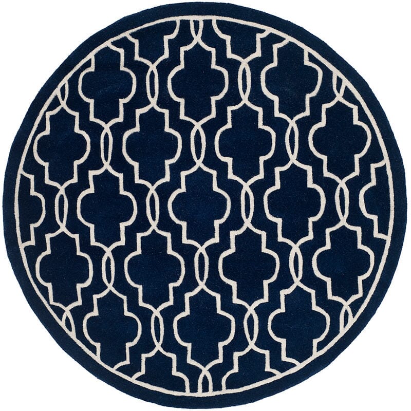 Safavieh Chatham Cht723C Dark Blue / Ivory Rugs - Safavieh - cht723c - 5r
