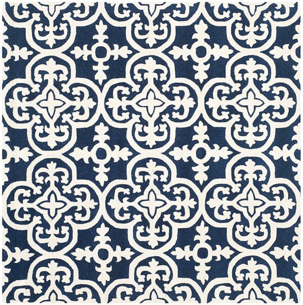 Safavieh Chatham Cht729C Dark Blue / Ivory Rugs - Safavieh - cht729c - 5sq