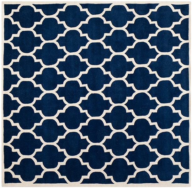 Safavieh Chatham Cht734C Dark Blue / Ivory Rugs - Safavieh - cht734c - 5sq