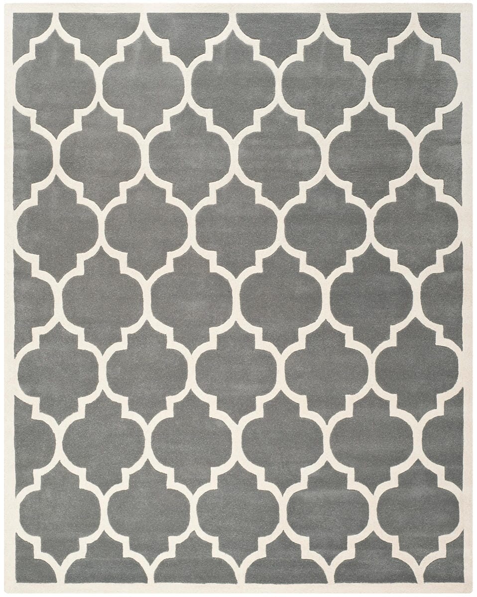 Safavieh Chatham Cht734D Dark Grey / Ivory Rugs - Safavieh - cht734d - 5r