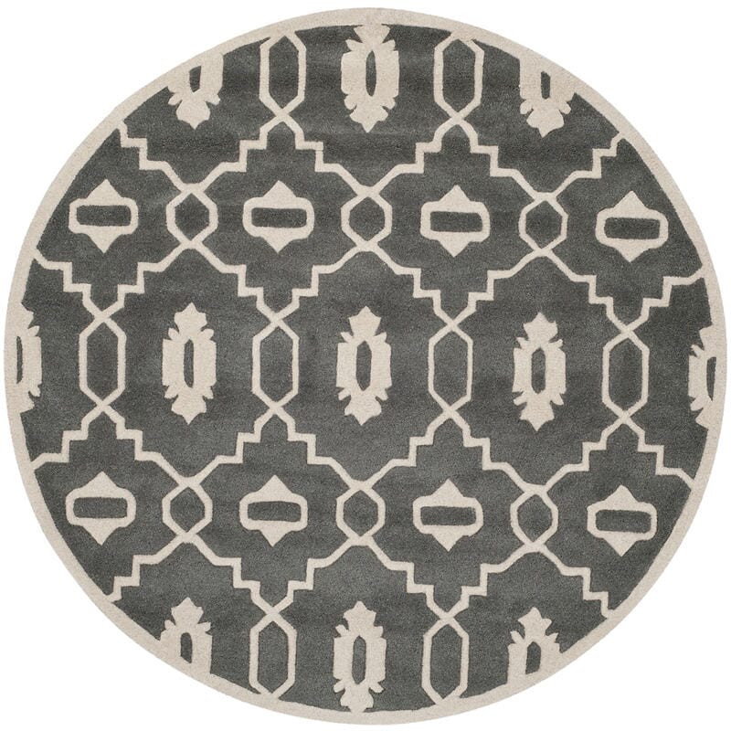 Safavieh Chatham Cht745D Dark Grey / Ivory Rugs - Safavieh - cht745d - 3r