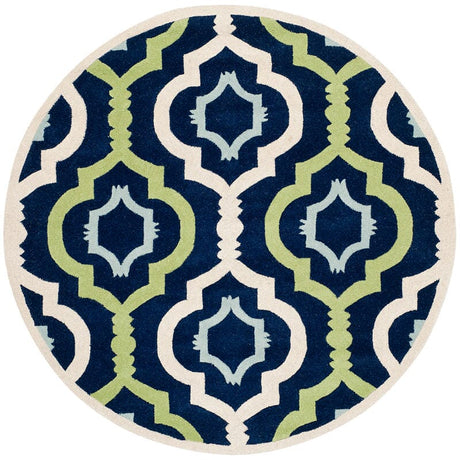 Safavieh Chatham Cht747C Dark Blue / Multi Rugs - Safavieh - cht747c - 3r