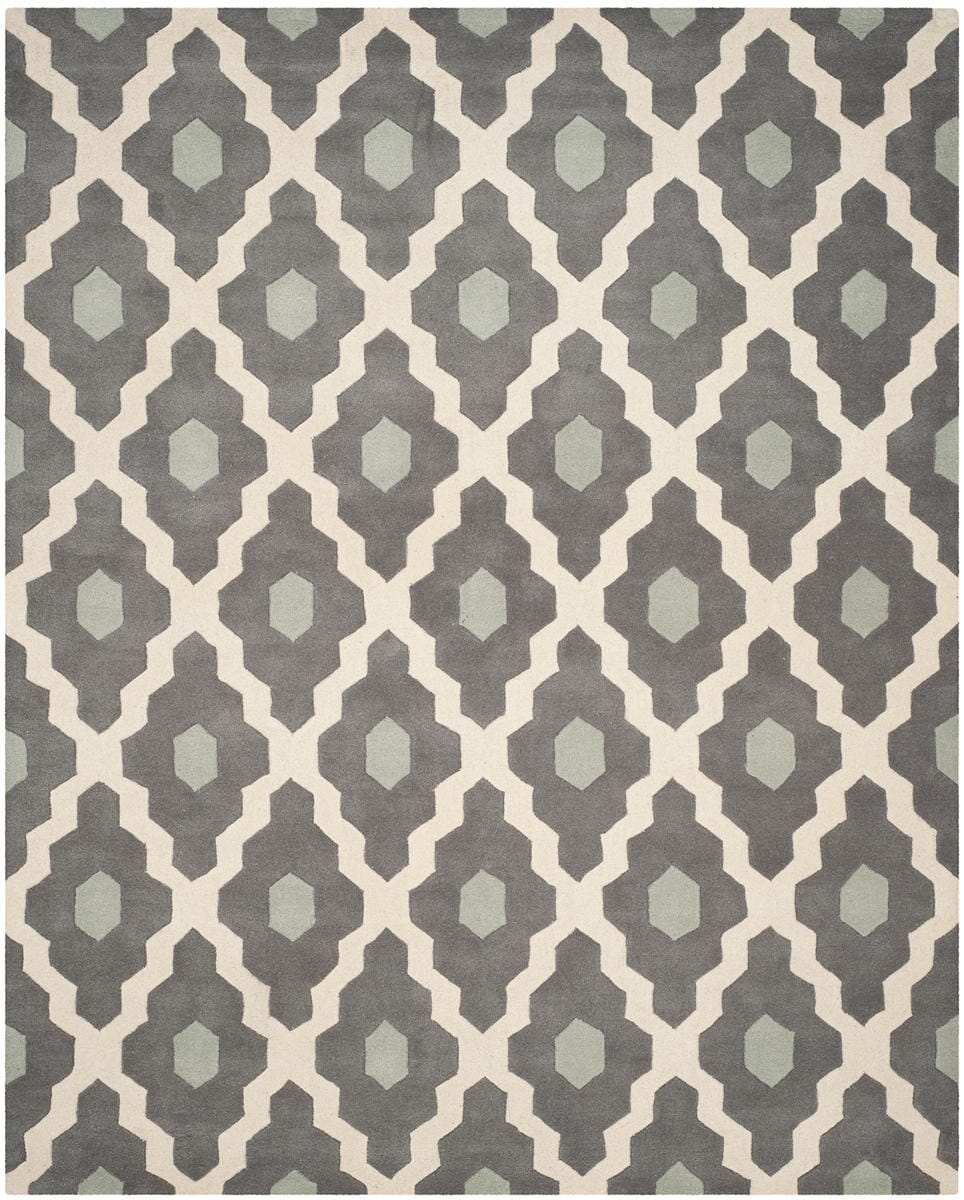 Safavieh Chatham Cht748D Dark Grey / Ivory Rugs - Safavieh - cht748d - 3r