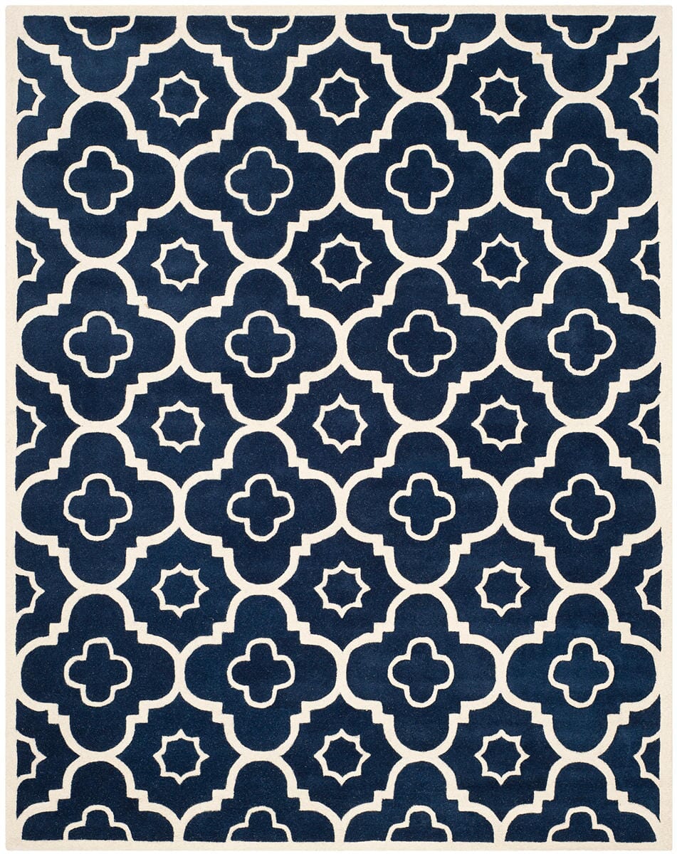 Safavieh Chatham Cht750C Dark Blue / Ivory Rugs - Safavieh - cht750c - 3r